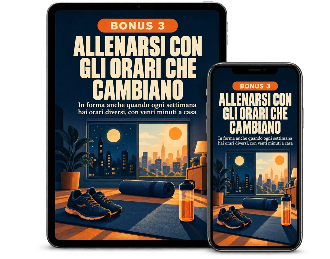 Il bonus Allenarsi con gli Orari che Cambiano su tablet e telefono